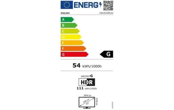 PHILIPS Téléviseur UHD 4K PH 43PUS7609